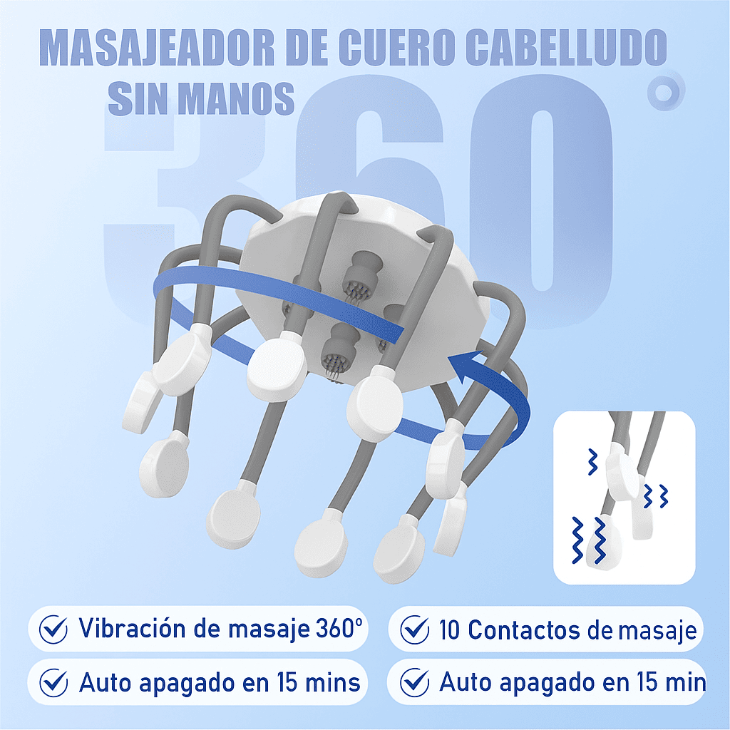 NeuroRelax – Masajeador Inteligente de Cabeza
